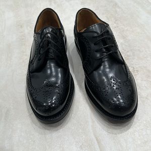 Gallucci boys black leather brogues